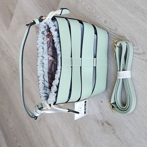 Small 2 in 1 matching pouch and mini bag Green